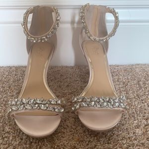 Champaign jeweled heels